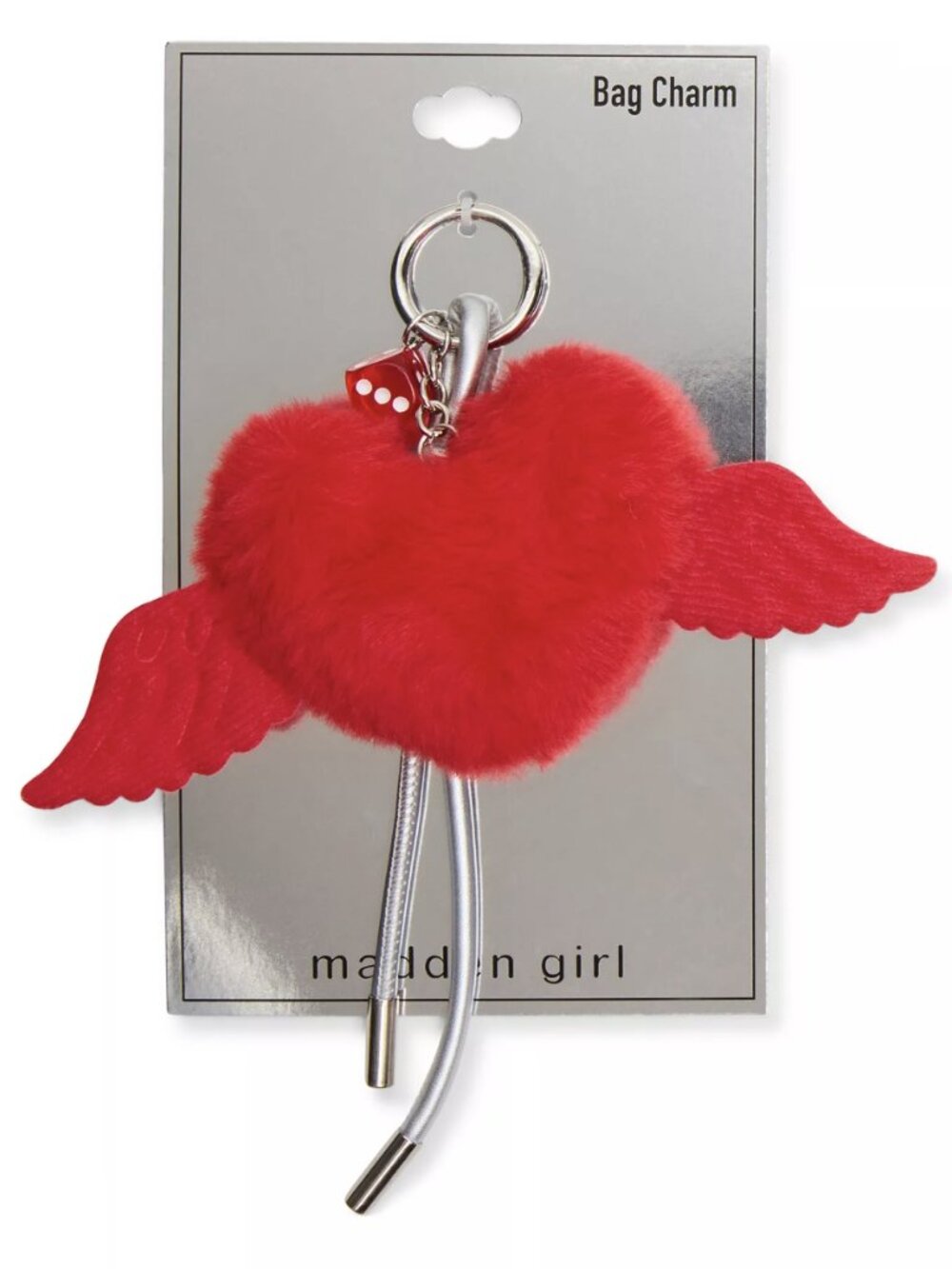 Madden Girl Winged Heart Bag Charm